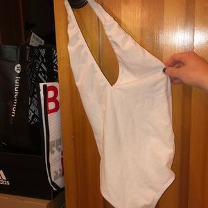 American apparel white halter bodysuit